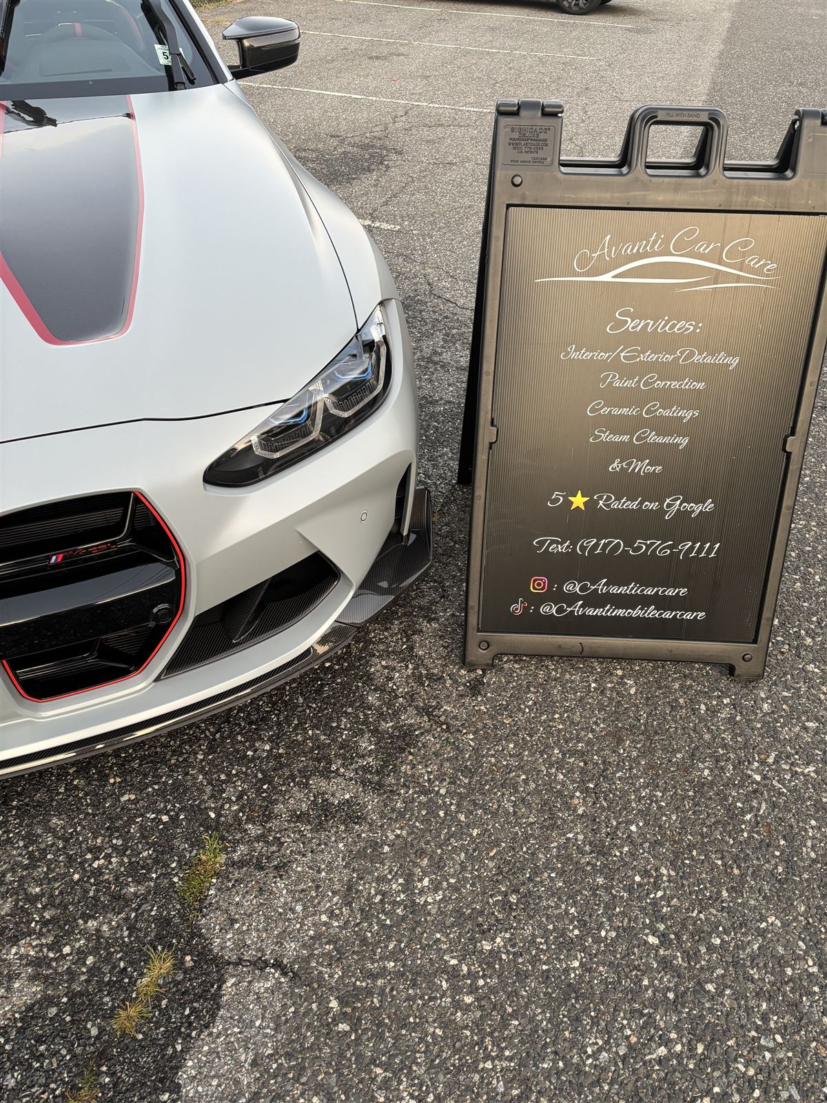 BMW M4 CSL after full detail detailed by Avanti Car Care near Hackensack, NJ